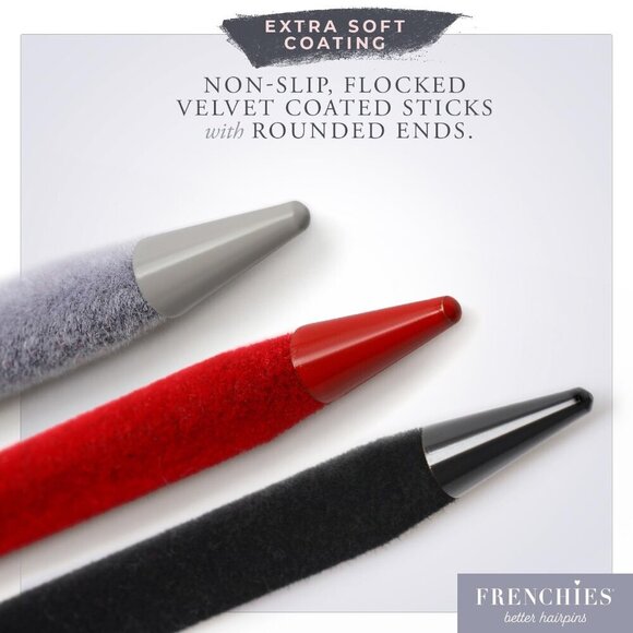Chinese Hair Sticks Flocked Soft Hair Jewelry for Updos Weddings Girls main image 6